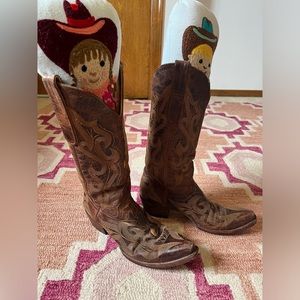 Old Gringo Brown Boots with Light Stitching